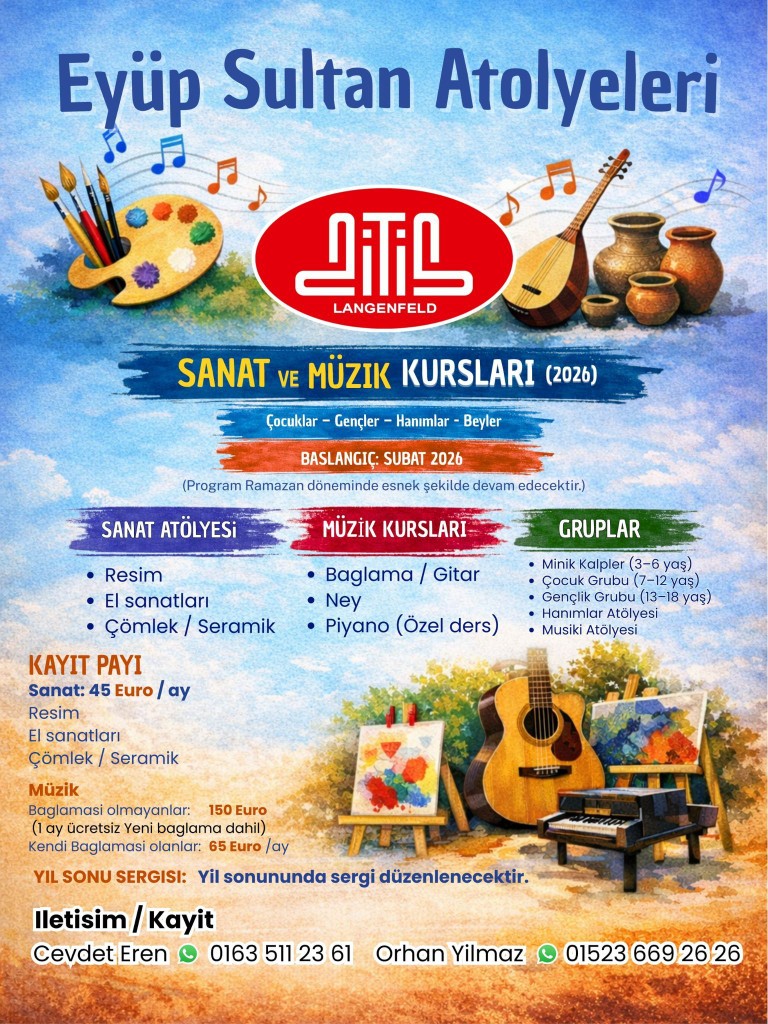Eyüp Sultan Ateliers – Kunst- und Musikkurse 2026